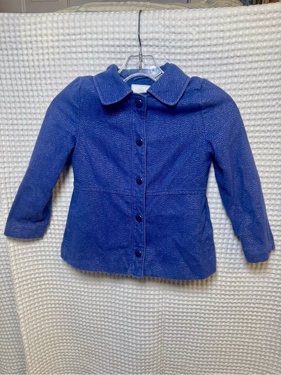 Gymboree Other - Gymboree Girls Metallic Shimmer Blue Dress Jacket Coat, Size Small 5-6